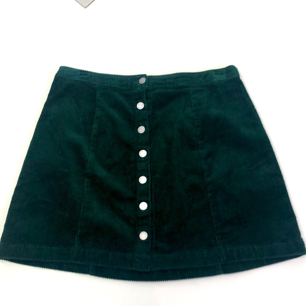 Forever 21 corduroy green mini skirt